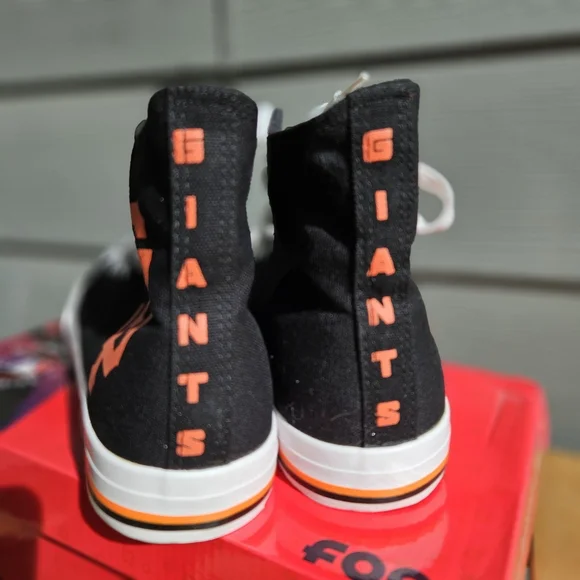 FOCO San Francisco Giants Big Logo High Top Canvas Shoes Black Mens 10 NWOT - Picture 5 of 12